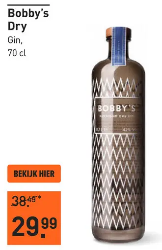 Aanbieding: Bobby's Dry 70CL