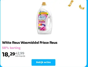 Aanbieding: Witte Reus Wasmiddel Frisse Reus