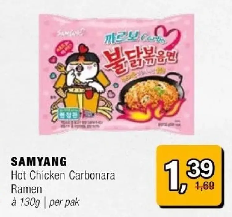 Aanbieding: Hot Chicken Carbonara Ramen
