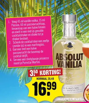 Aanbieding: Absolut Vanilia - Vanille Vodka 70 cl