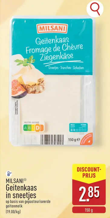 Promotie: Geitenkaas in sneetjes