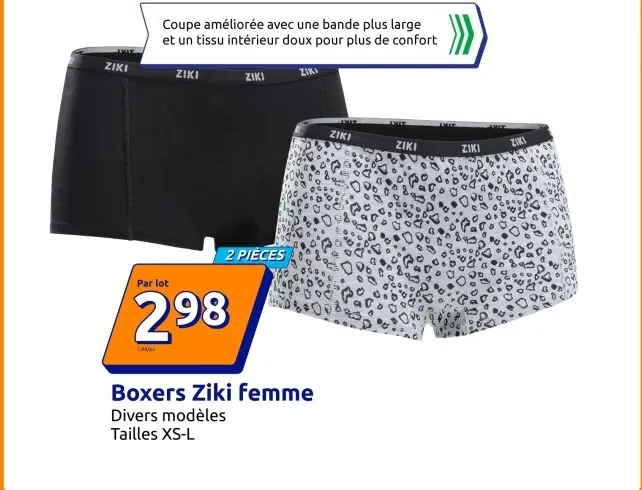 Offre: Boxers Ziki femme