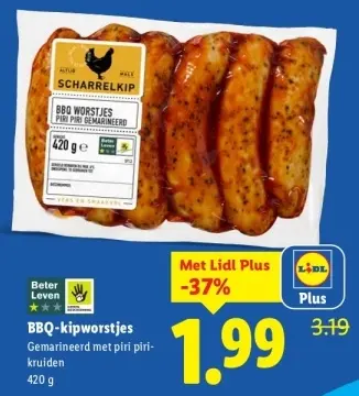 Aanbieding: BBQ-kipworstjes