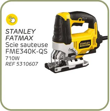 Offre: Scie sauteuse stanley fatmax fme340k-qs - 710w filaire - mouvement pendulaire - vitesse variable