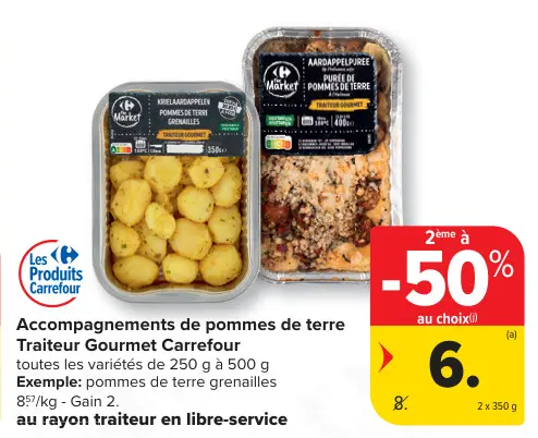 Offre: Accompagnements de pommes de terre Traiteur Gourmet Carrefour