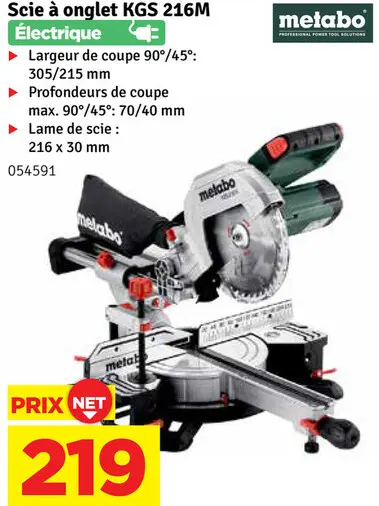 Offre: Scie à onglet KGS 216M