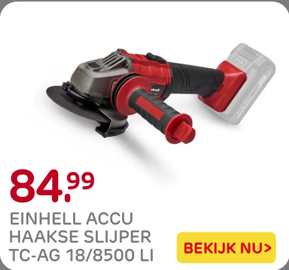 Aanbieding: Accu Haakse Slijper TC-AG 18/8500 Li