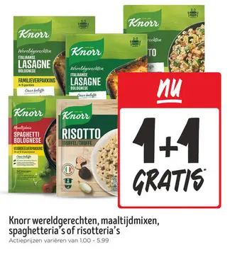 Aanbieding: Knorr wereldgerechten, maaltijdmixen, spaghet