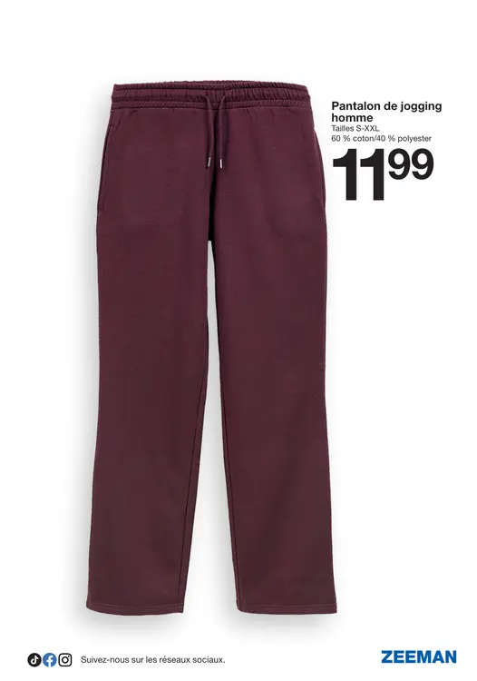 Offre: Pantalon de jogging homme