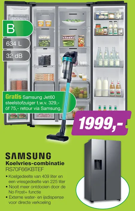 Aanbieding: Koelvries-combinatie RS70F66KBTEF