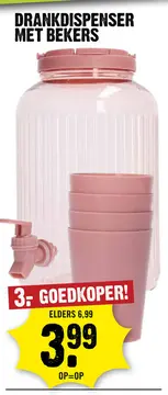 Aanbieding: Drankdispenser met Bekers