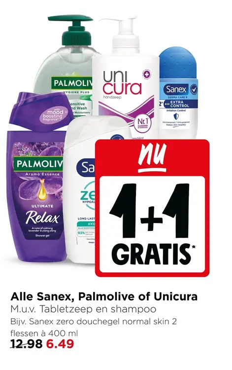 Aanbieding: Alle Sanex, Palmolive of Unicura