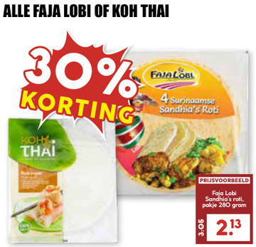 Aanbieding: ALLE FAJA LOBI OF KOH THAI