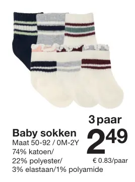 Aanbieding: Baby sokken