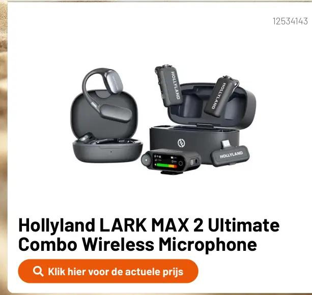 Promotie: Hollyland LARK MAX 2 Ultimate Combo Wireless Microphone