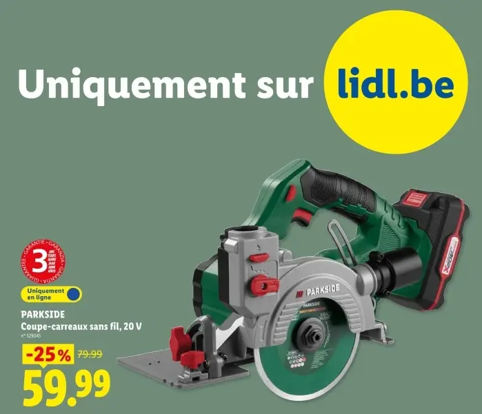 Offre: Coupe-carreaux sans fil