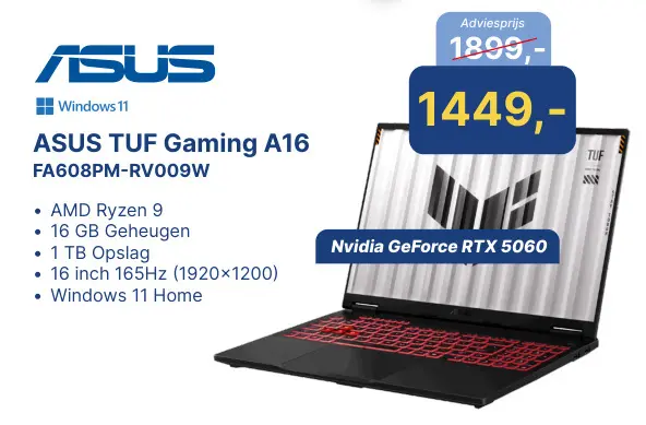 Aanbieding: ASUS TUF Gaming A16 FA608PM-RV009W