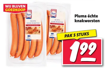 Aanbieding: Pluma échte knakworsten