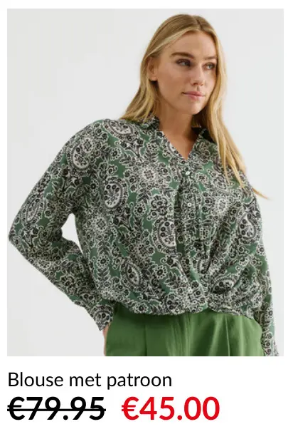 Promotie: Blouse met patroon