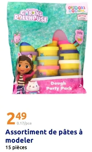 Offre: Assortiment de pâtes à modeler