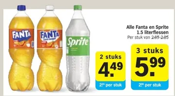 Aanbieding: Alle Fanta en Sprite