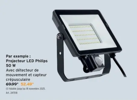 Offre: Projecteur LED Philips