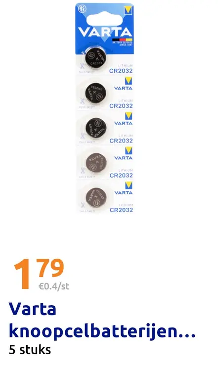 Aanbieding: Varta knoopcelbatterijen