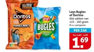 Aanbieding: Lays Bugles of Doritos