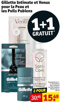 Offre: Gillette Intimate et Venus pour la Peau et les Poils Pubiens