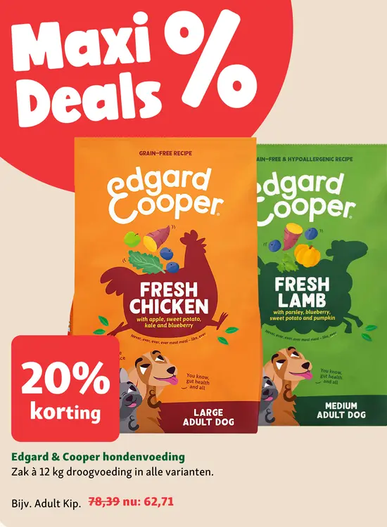 Aanbieding: Edgard & Cooper hondenvoeding