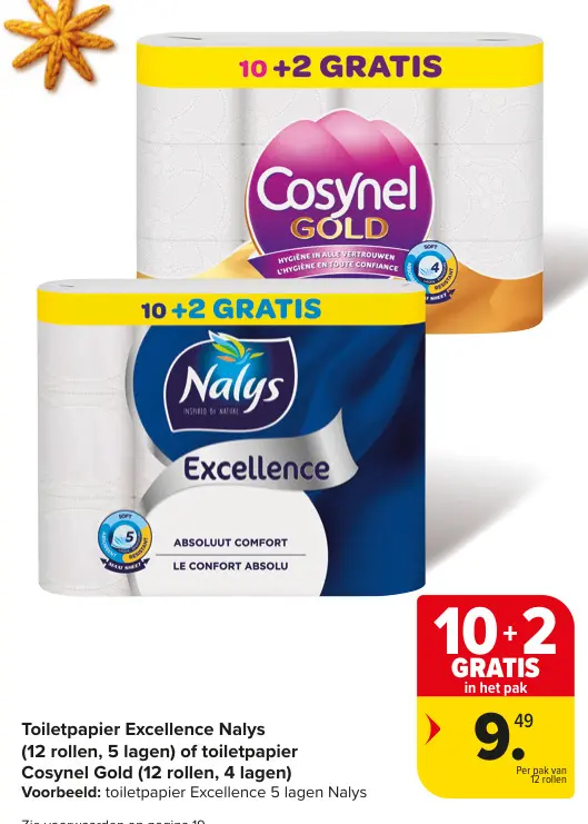 Promotie: Toiletpapier Excellence Nalys of toiletpapier