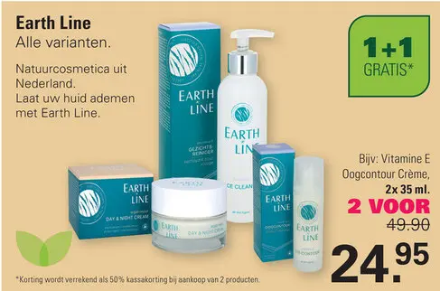 Aanbieding: Earth Line Vitamine E Oogcontour Crème