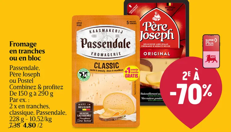 Offre: Fromage en tranches ou en bloc