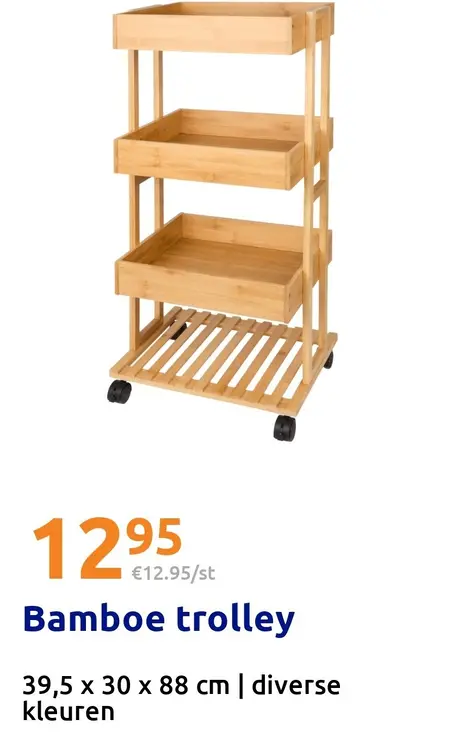Aanbieding: Bamboe trolley