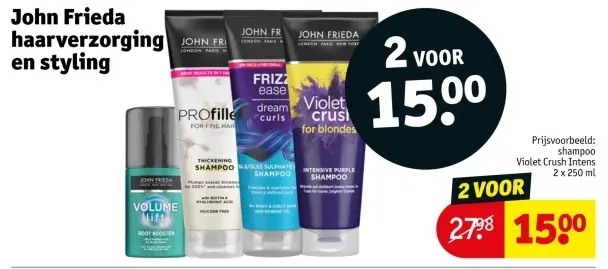 Aanbieding: John Frieda haarverzorging en styling