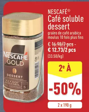 Offre: Café soluble dessert