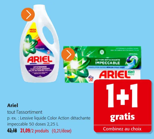 Offre: Ariel tout l'assortiment