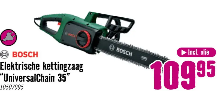 Aanbieding: BOSCH Elektrische Kettingzaag UniversalChain 35, 230 V incl. olie,BOSCH Elektrische Kettingzaag UniversalChain 35, 230 V incl. olie,BOSCH Elektrische 
