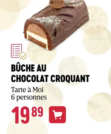 Offre: Bûche au chocolat croquant