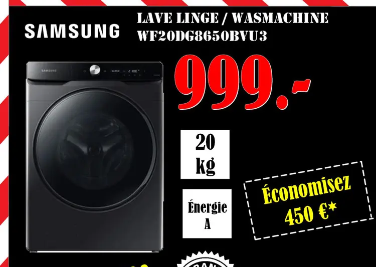 Promotie: Lave linge / wasmachine Wf20dg8650bvu3