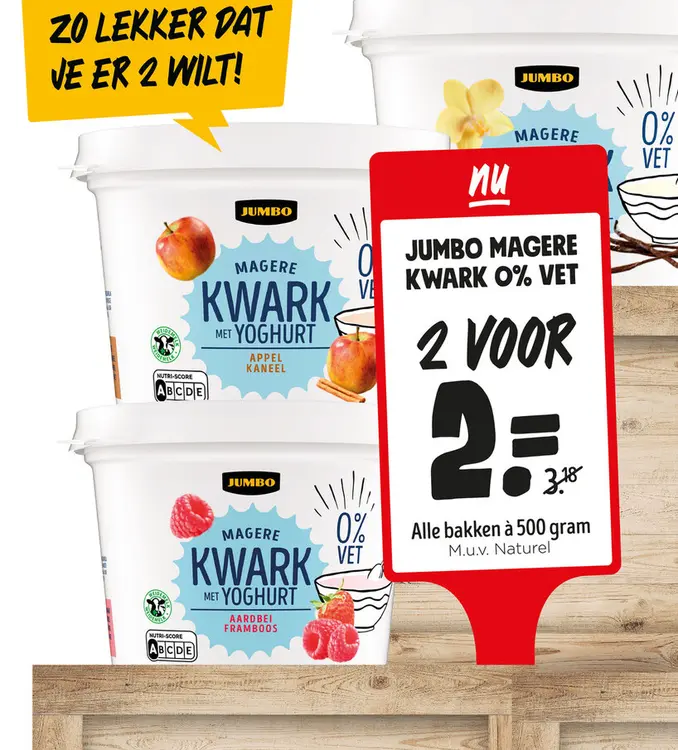 Aanbieding: Magere kwark 0% vet