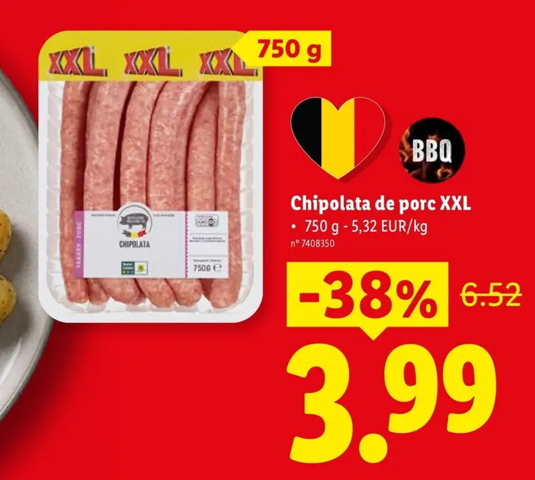 Offre: Chipolata de porc XXL