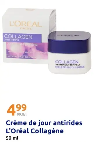 Offre: Crème de jour antirides L'Oréal Collagène