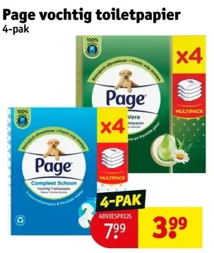 Aanbieding: Page vochtig toiletpapier