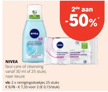 Aanbieding: NIVEA face care of cleansing