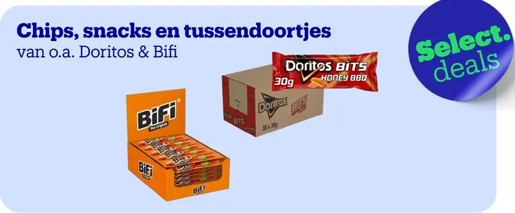 Promotie: Chips, snacks en tussendoortjes