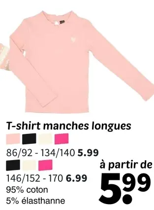 Offre: T-shirt manches longues