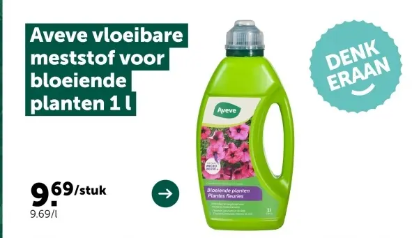 Promotie: vloeibare meststof voor bloeiende planten
