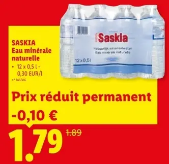 Offre: Eau minérale naturelle