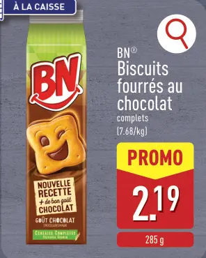 Offre: Biscuits fourrés au chocolat